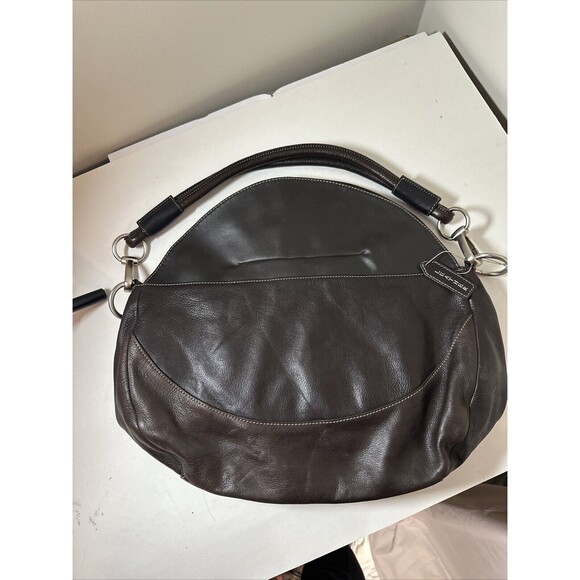 MARCO AVANE BROWN LEATHER SHOULDER STRAP TOTE CLUTCH PURSE HANDBAG Medium. NWT - Picture 2 of 8